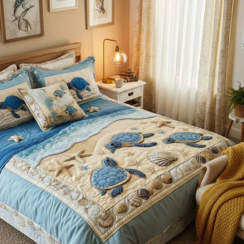3-delni mehak posteljnina - Valovi Tihega oceana