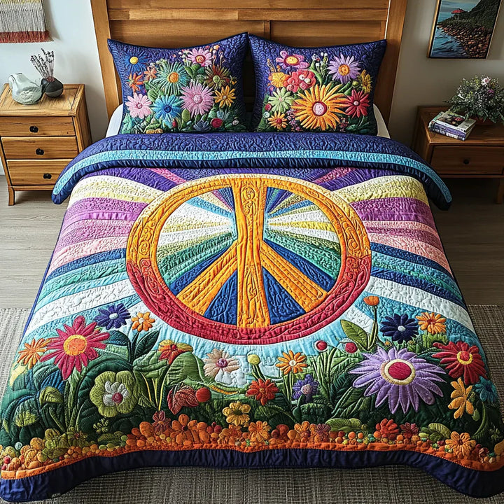 3-delni oblazinjeni posteljnina set - Sanjski Tie-Dye